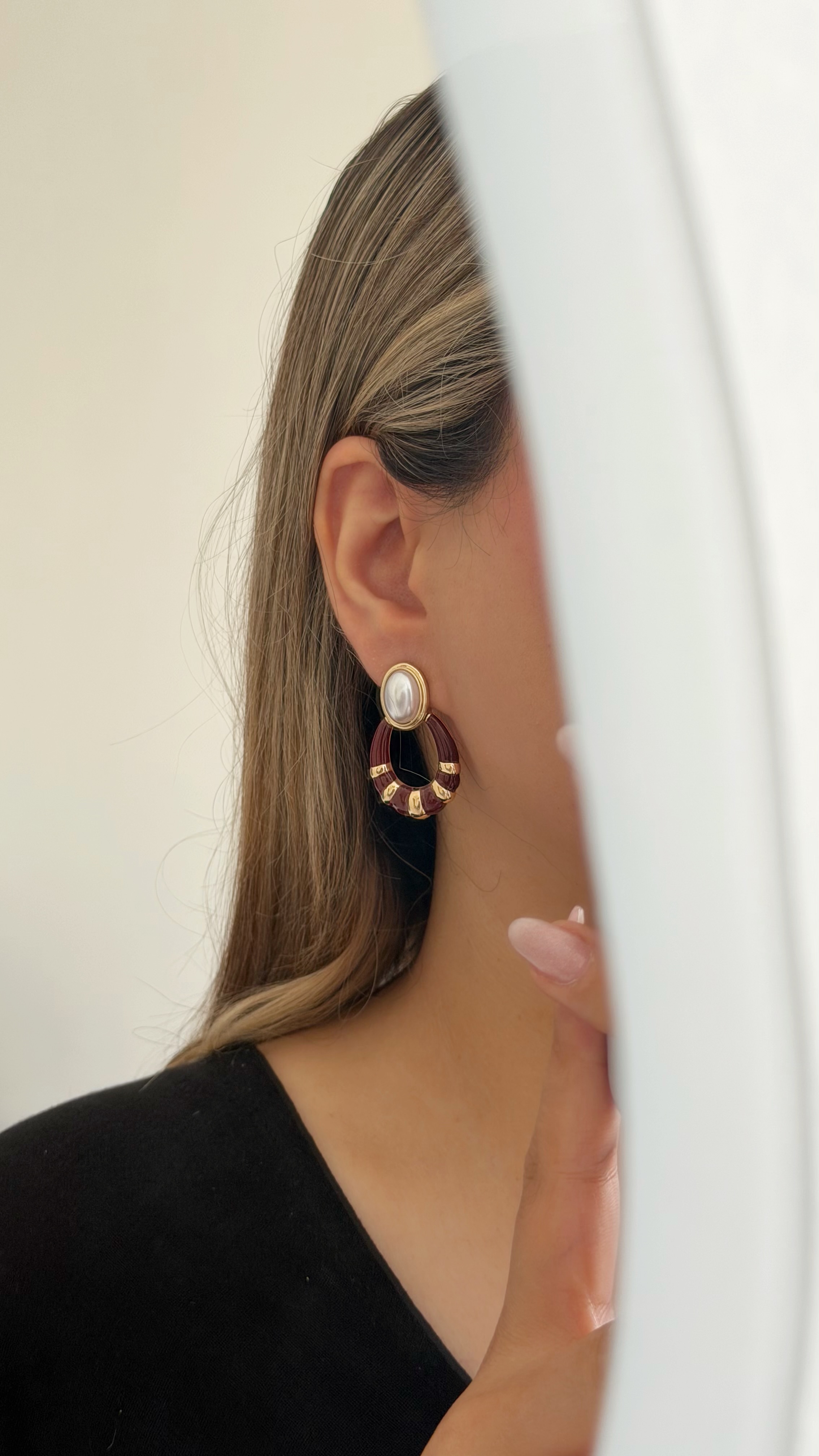 گوشواره مروارید چری